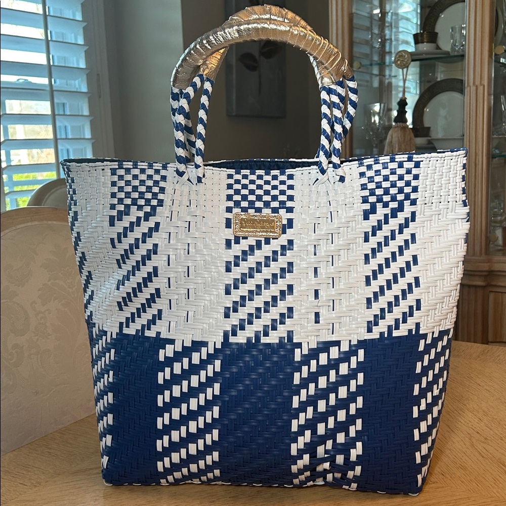 Lilly Pulitzer Low Tide Navy Fanning Tote